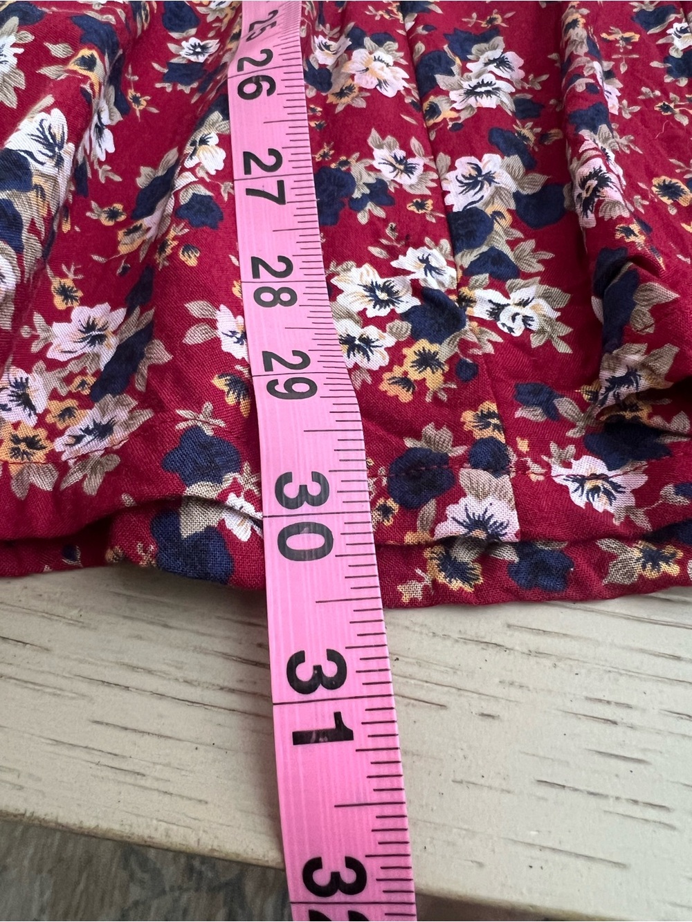 Sag Harbor Burgundy Floral Midi Skirt - Picture 7 of 8